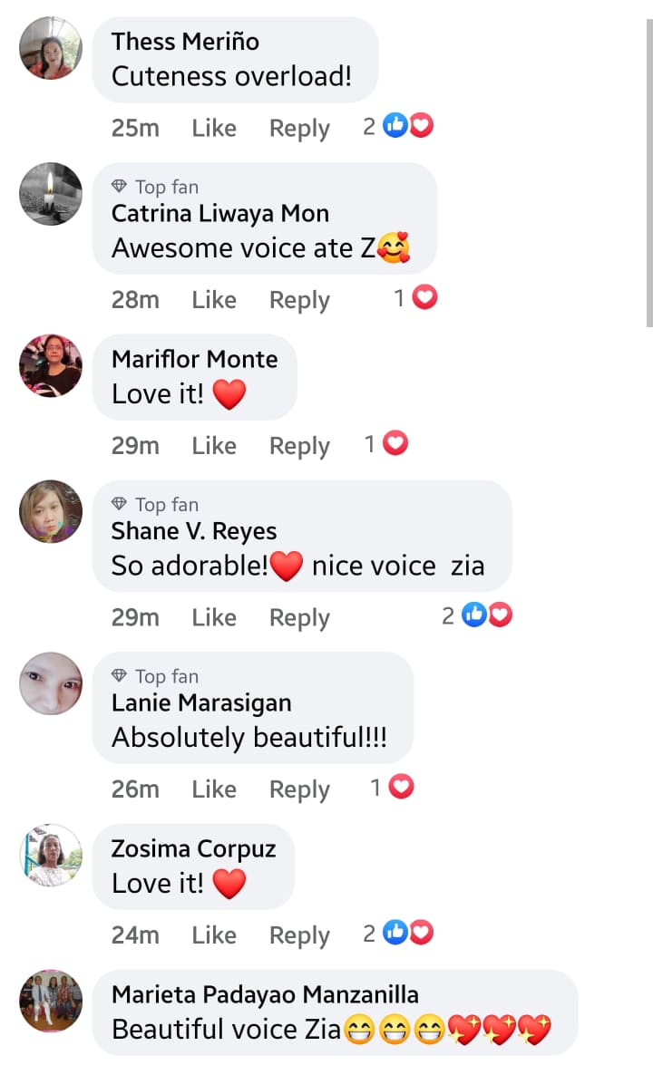 Comments on Zia Dantes performance