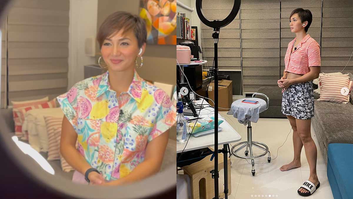 Iya Villania work-from-home set-up in 24 Oras