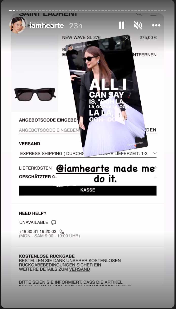 Heart Evangelista's Saint Laurent SL 276 Mica Sunglasses - YSL 