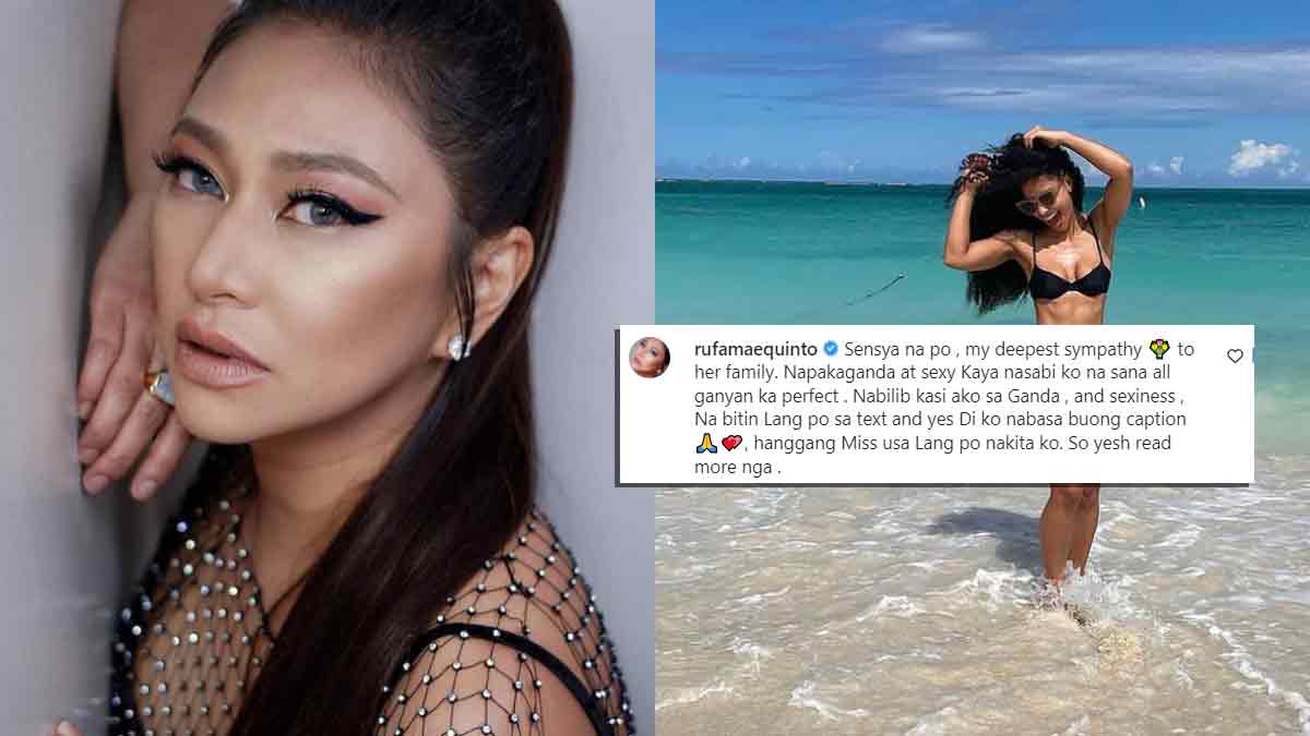 Rufa Mae Quinto apologizes for "Sana All" comment on Cheslie Kryst's death.