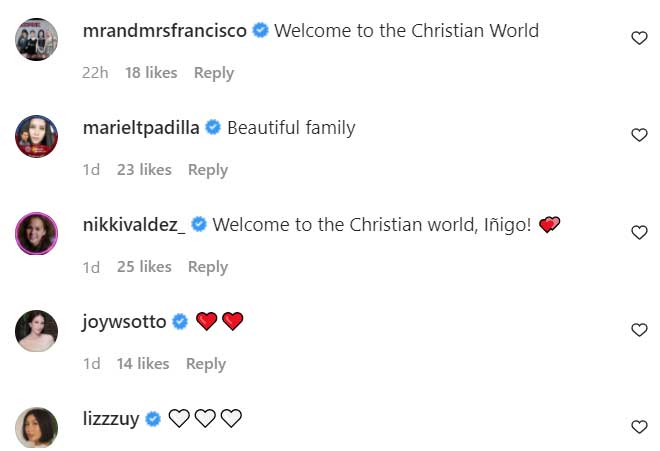 Celebrities welcome the second son of Kaye Abad and Paul Jake castillo to Christian world