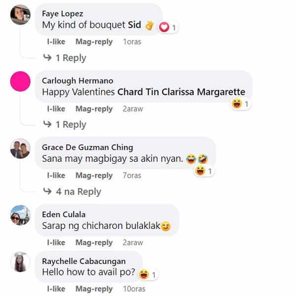Netizens comments on chicharon bulaklak bouquet