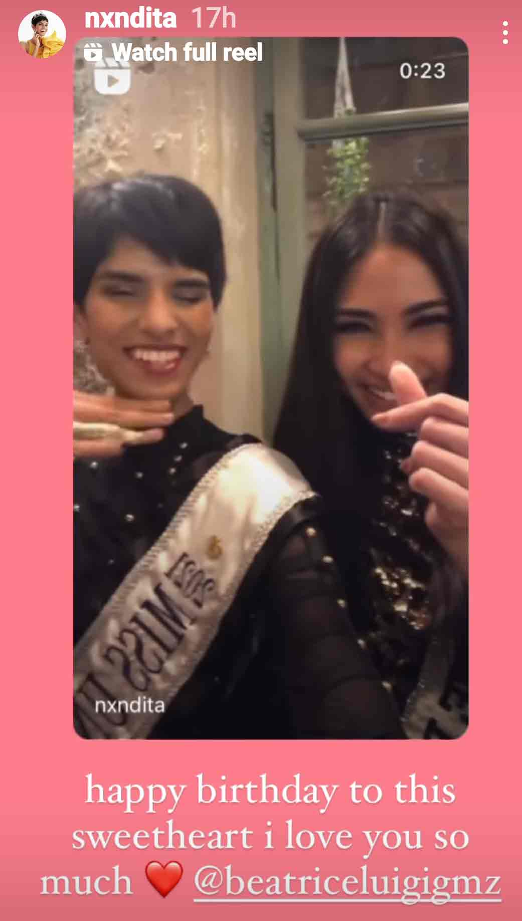 Beatrice Luigi Gomez gets messages from fellow Miss Universe 2021 queens
