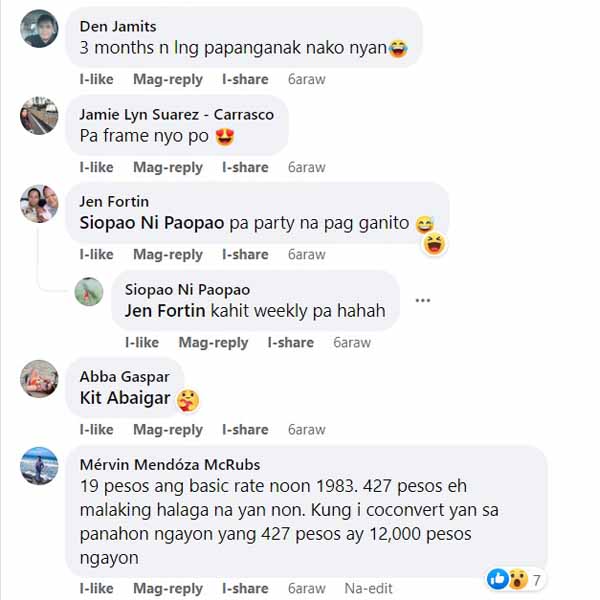 Screenshot of netizens' comments