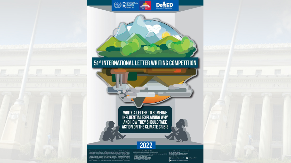 PHLPost announces the 51st International Letter Writing Competition for Young People 