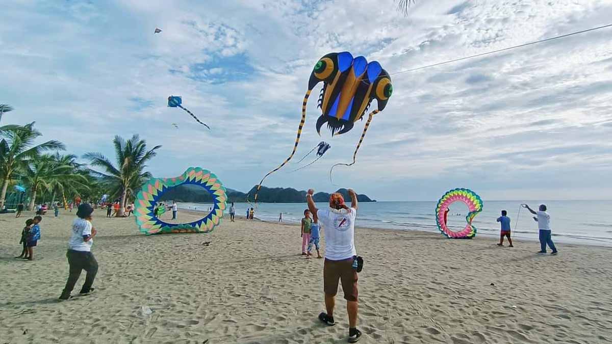 Colorful kites at the 8th Burangoy Kite Festival in Sipalay City