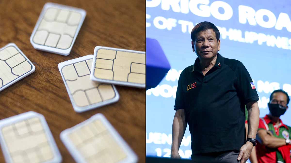 Sim cards, President Rodrigo Duterte
