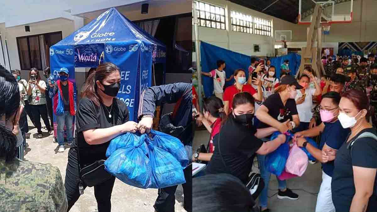 Angel Locsin visits typhoon Agaton victims in Leyte