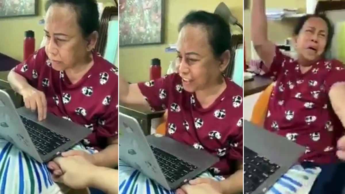 Various emotions of Maria Merlie Vitto Soberano-Selda while checking the list of Bar exam passers.