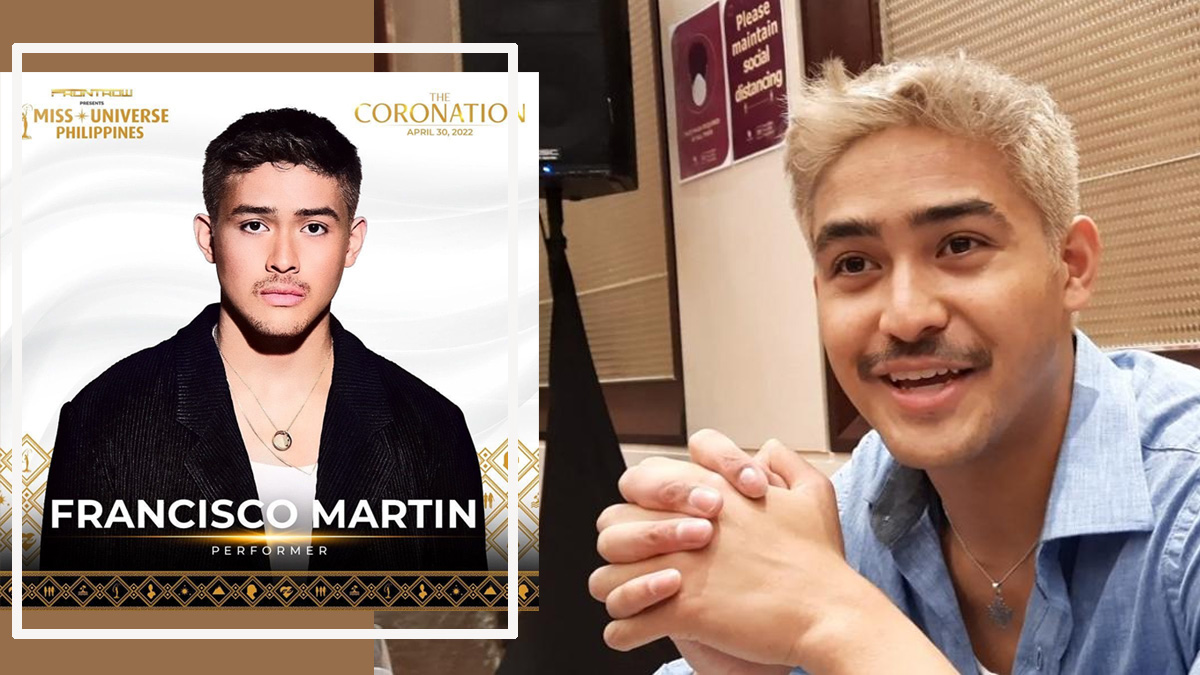 Francisco Martin as guest singer on Miss Universe 2022