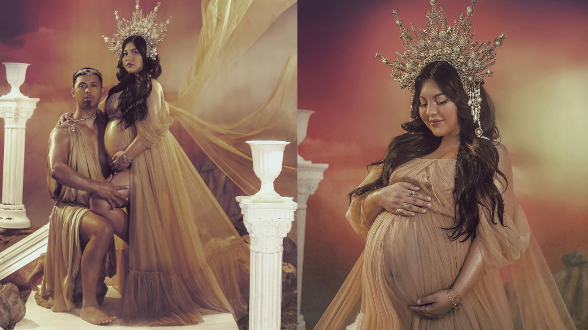 Viy Cortez's maternity shoot featuring Cong TV