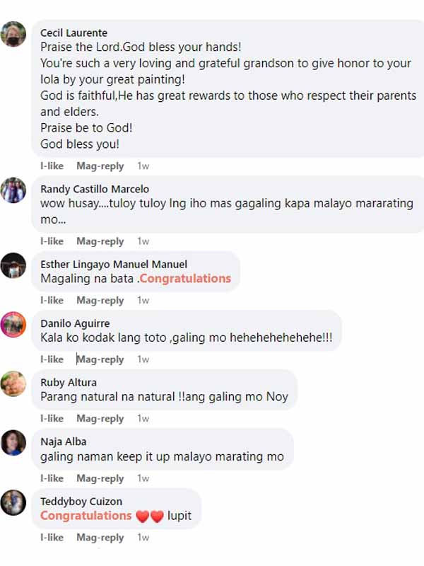 Screenshot of netizens' reactions