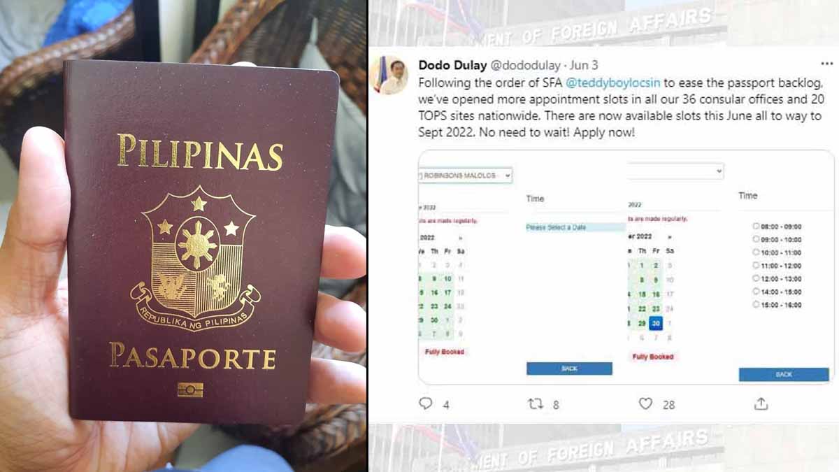 Department of Foreign Affairs announces opening of passport application slots.