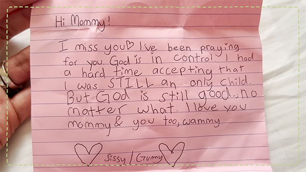 Gummy's letter to Bettina