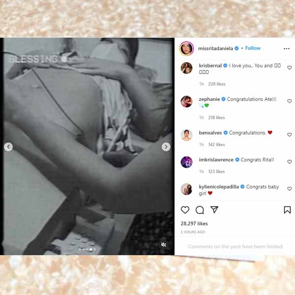 Rita Daniela also announces her pregnancy in an Instagram post