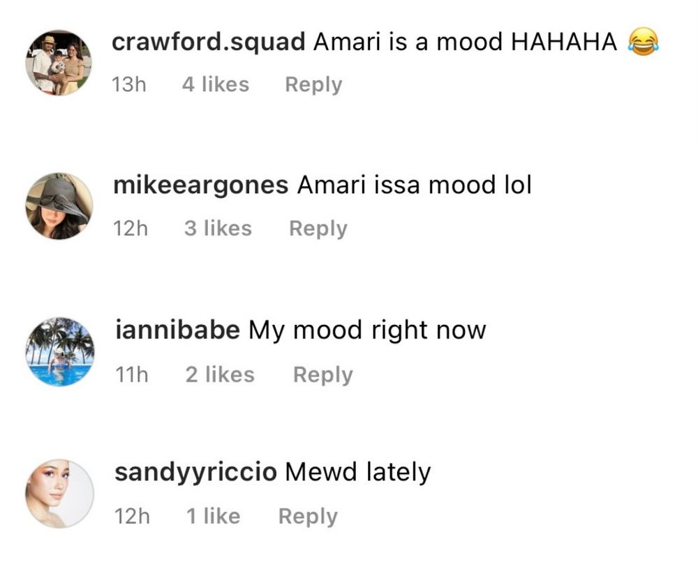 Netizens say Amari is being a mood