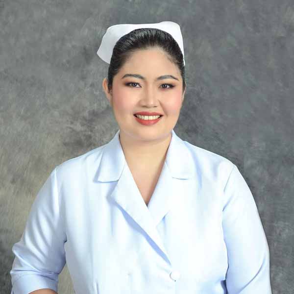 Paola Mariz Cero in nursing uniform