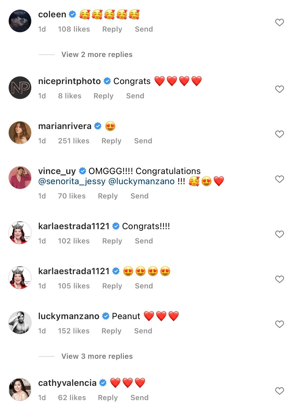 Celebrities show love to the soon-to-be parents