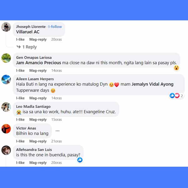 Netizens' comments on the closing of Hotel Jen Manila