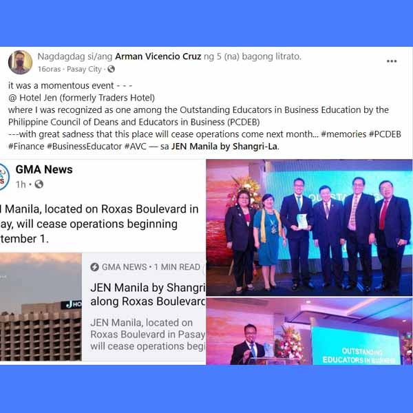Netizens' comments on the closing of Hotel Jen Manila