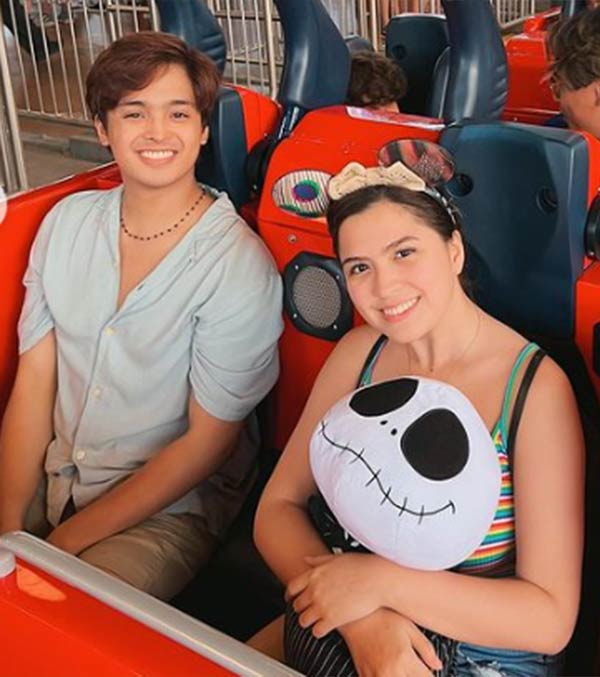 KD Estrada and Alexa Ilacad at Disney Adventure Park