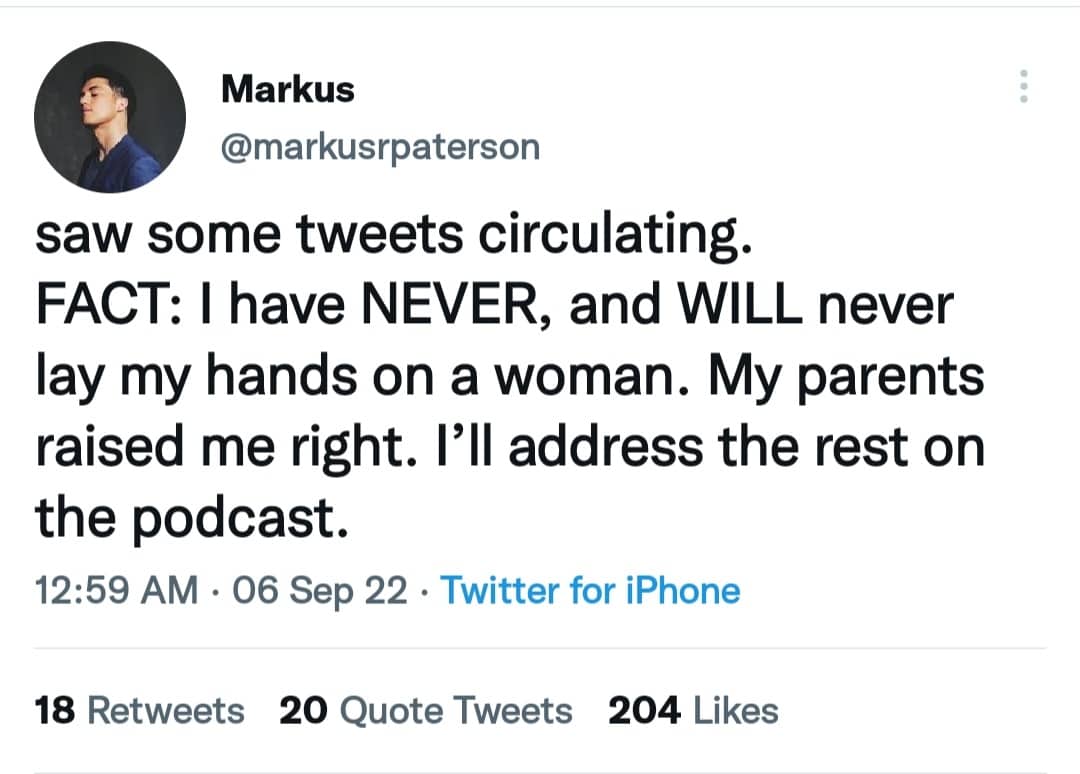 markus paterson tweet