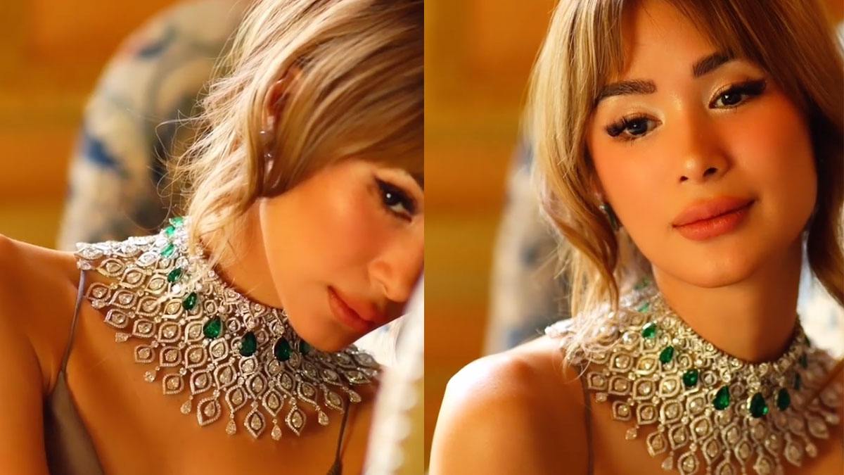 Heart Evangelista wearing Bvlgari's Emerald Glory necklace 