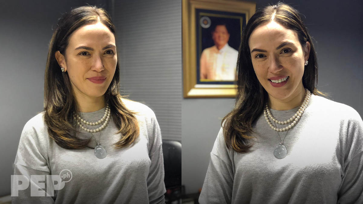 lala sotto with pearl necklace