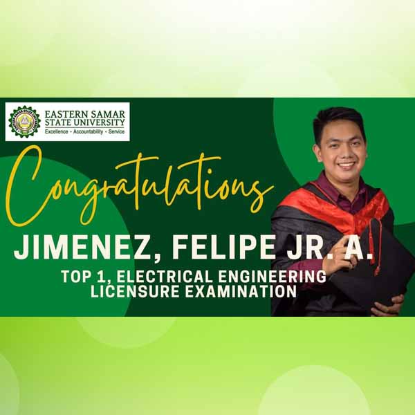 Art card congratulating Felipe Jimenez, Jr. 