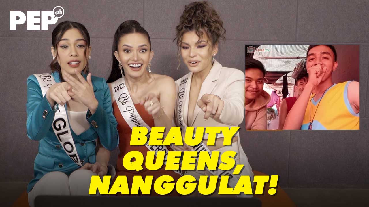 Bb. Pilipinas 2022 Queens Chelsea Fernandez, Gabrielle Basiano, and Stacey Gabriel surprise netizens on Ome TV.