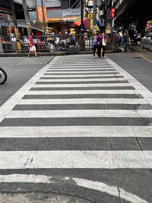 The controversial pedestrial lane in Tayuman, Manila