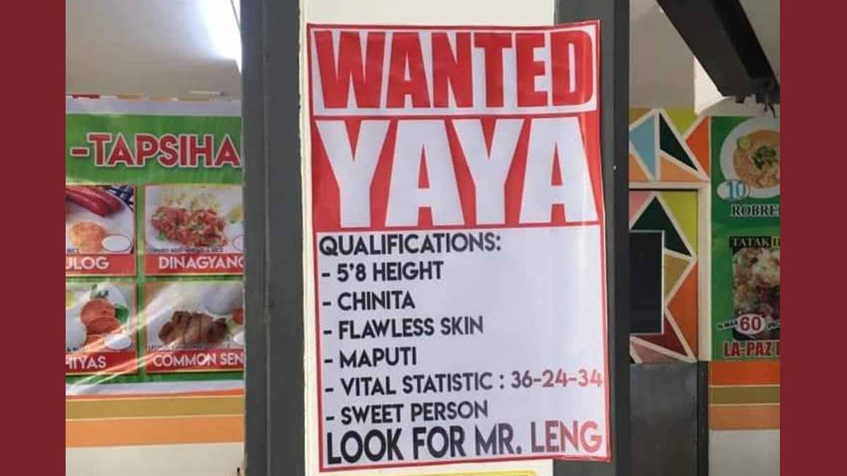 VIRAL: “Wanted Yaya” ad na ang taas ng standards! | PEP.ph