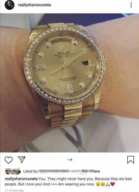 Sharon Cuneta gold rolex watch on Instagram