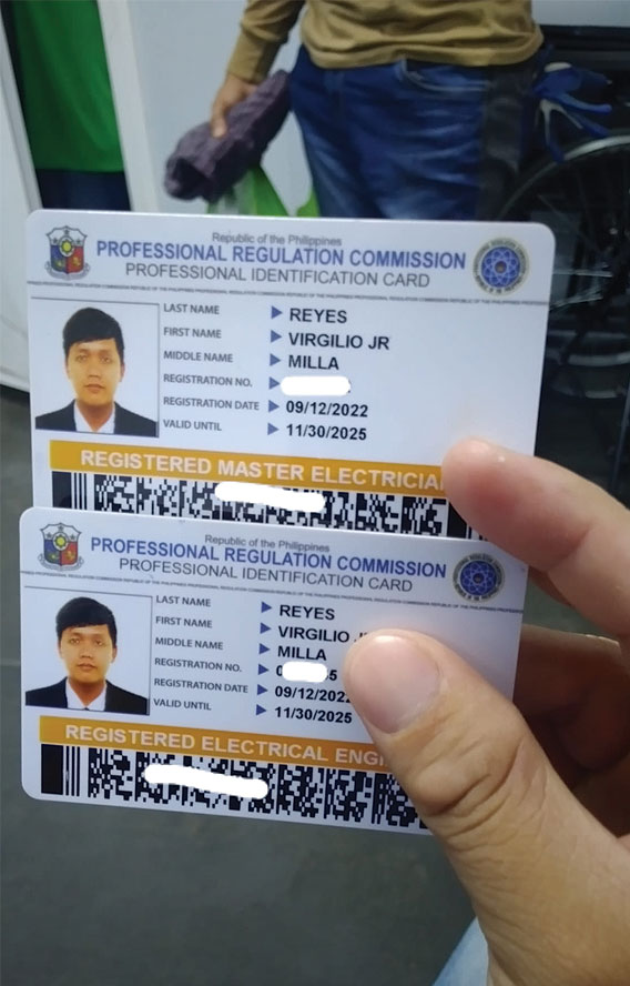 virgilio reyes jr. licenses
