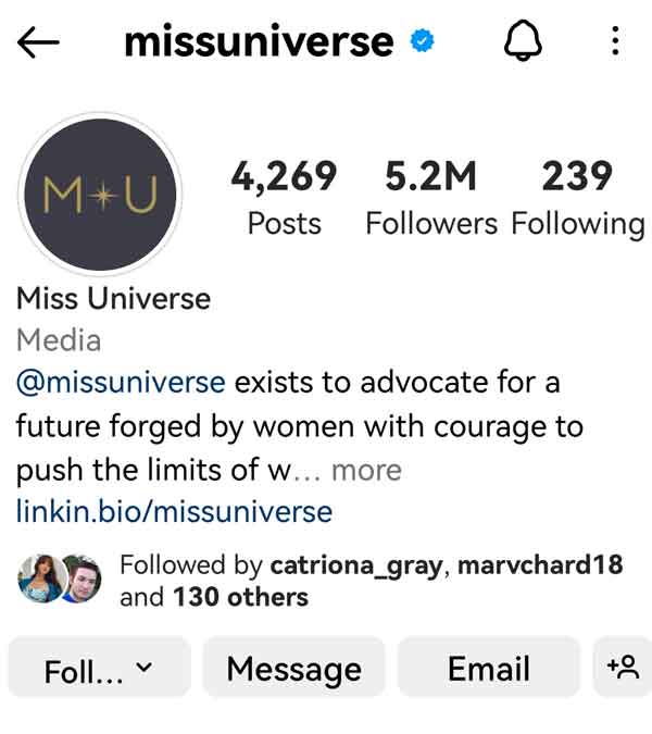 Miss Universe, Miss Grand International battle of Instagram followers