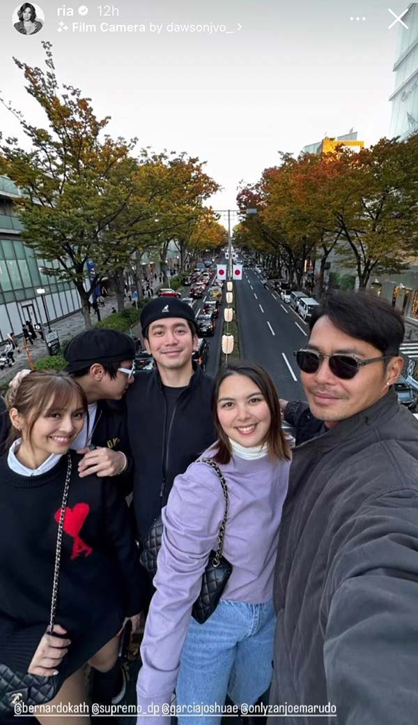 Kathryn Bernardo and Daniel Padilla with Joshua Garcia, Zanjoe Marudo, and Ria Atayde in Japan