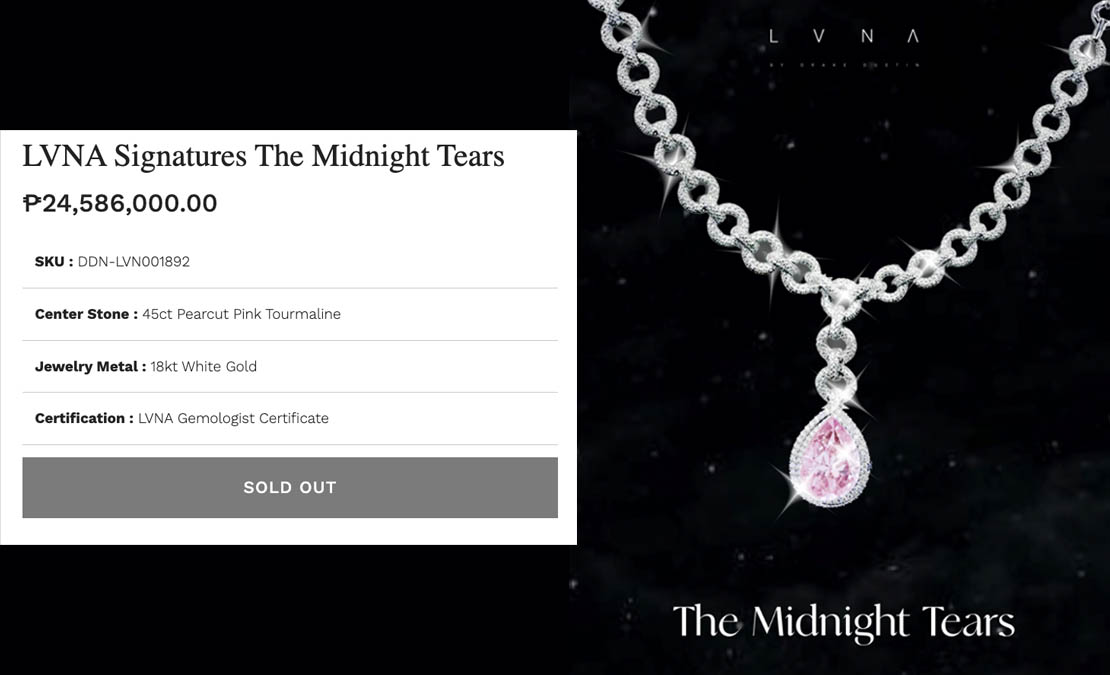 Lvna necklace The Midnight Tears by Drake Dustin