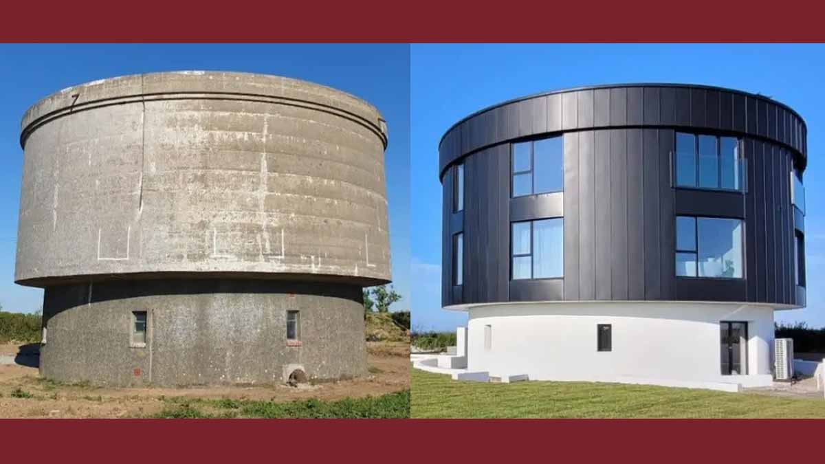 Old water tank then and now