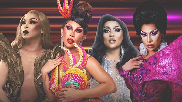Xilhouette, Marina Summers, Precious Paula Nicole, and Eva Le Queen (left to right) are the Top 4 finalists of Drag Race Philippines. It was Precious who was hailed as Pinay Drag Race superstar at tonight's finale.