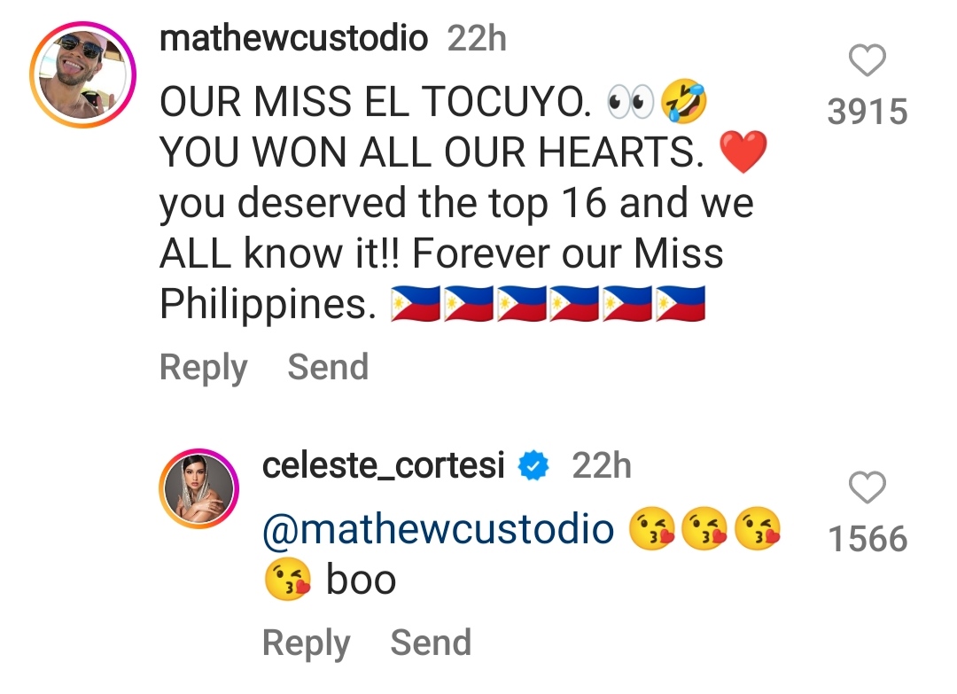 Celeste Cortesi on boyfriend Mathew Custodio's comment