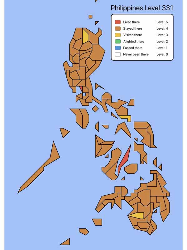 philippine travel level map app