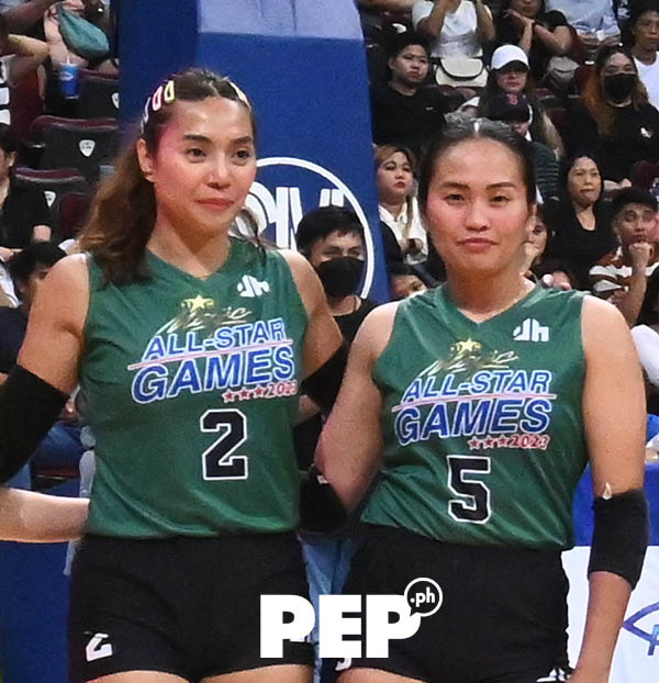 Aby Maraño and Grethcel Soltones joined the Star Magic Lady Setters at Star Magic All-Star Games 2023