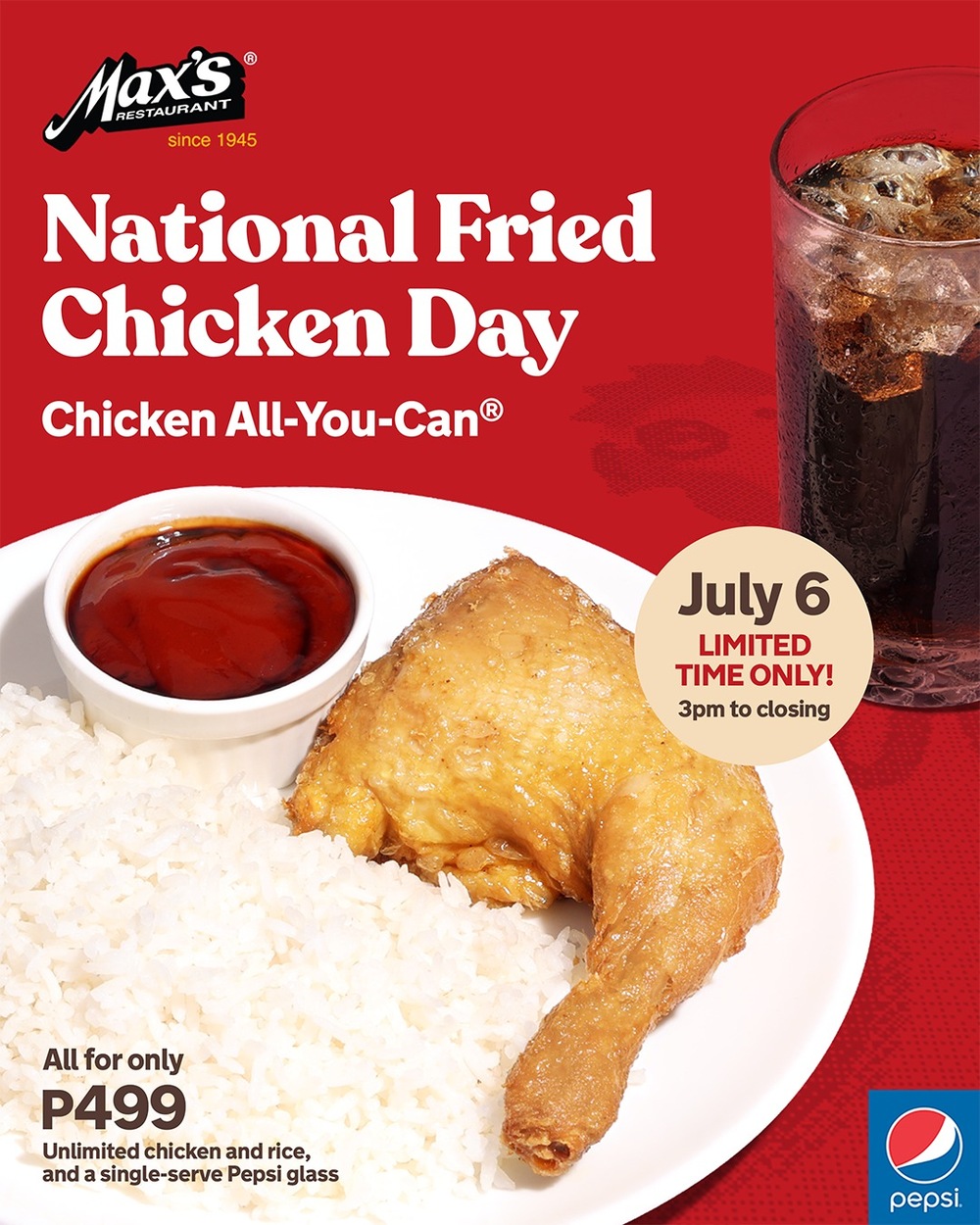 Awesome chicken deals and promos this National Fried Chicken Day 2023 from Max's Restaurant