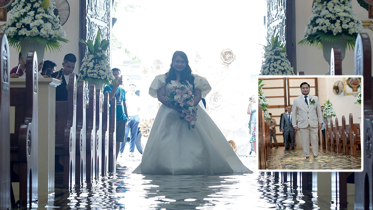 wedding in flood