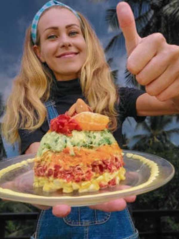 Photo of raw vegan food influencer