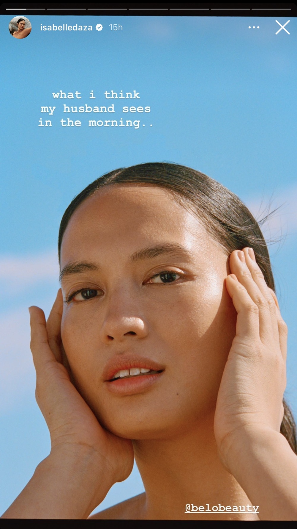 Isabelle Daza compares morning appearance to a horse; shares what her husband Adrien Semblat sees
