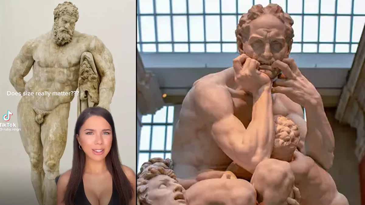 The TikToker and the statue