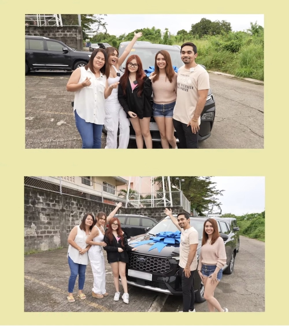 Ivana Alawi surprises Mona Alawi with her dream car, the 2023 Ford Territory Titanium X worth PHP1.3 million, as a gift for her sister's 19th birthday.