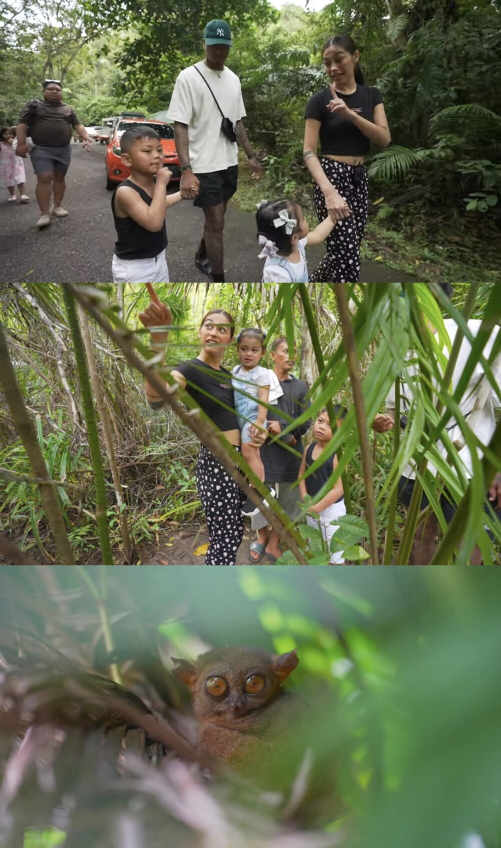 Zeinab Harake Bohol vacation with kids Lucas and Bia, and her partner Bobby Ray Parks Jr. | Philippine Tarsier Foundation's Tarsier Sanctuary
