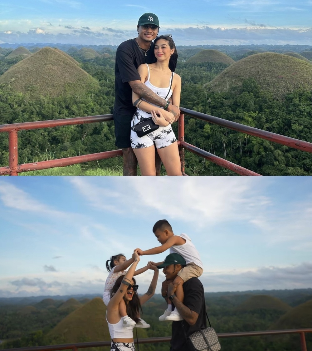 Zeinab Harake Bohol vacation with kids Lucas and Bia, and her partner Bobby Ray Parks Jr. | Chocolate Hills